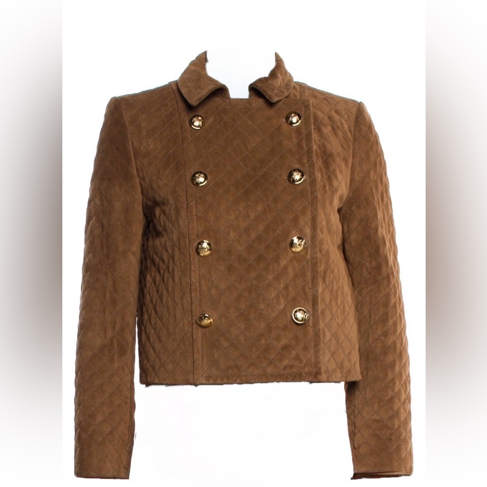 Nili Lotan - Suede Quilted - Double-Breasted Jacket - Excellent Condition